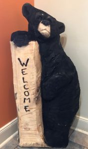 member appreciation day giveaway 2-foot wooden bear carving