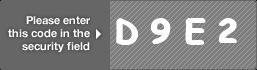 captcha code for visual authentication  letter D number 9 letter E number 2