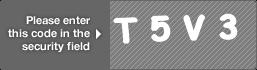 captcha code for visual authentication  letter T number 5 letter V number 3